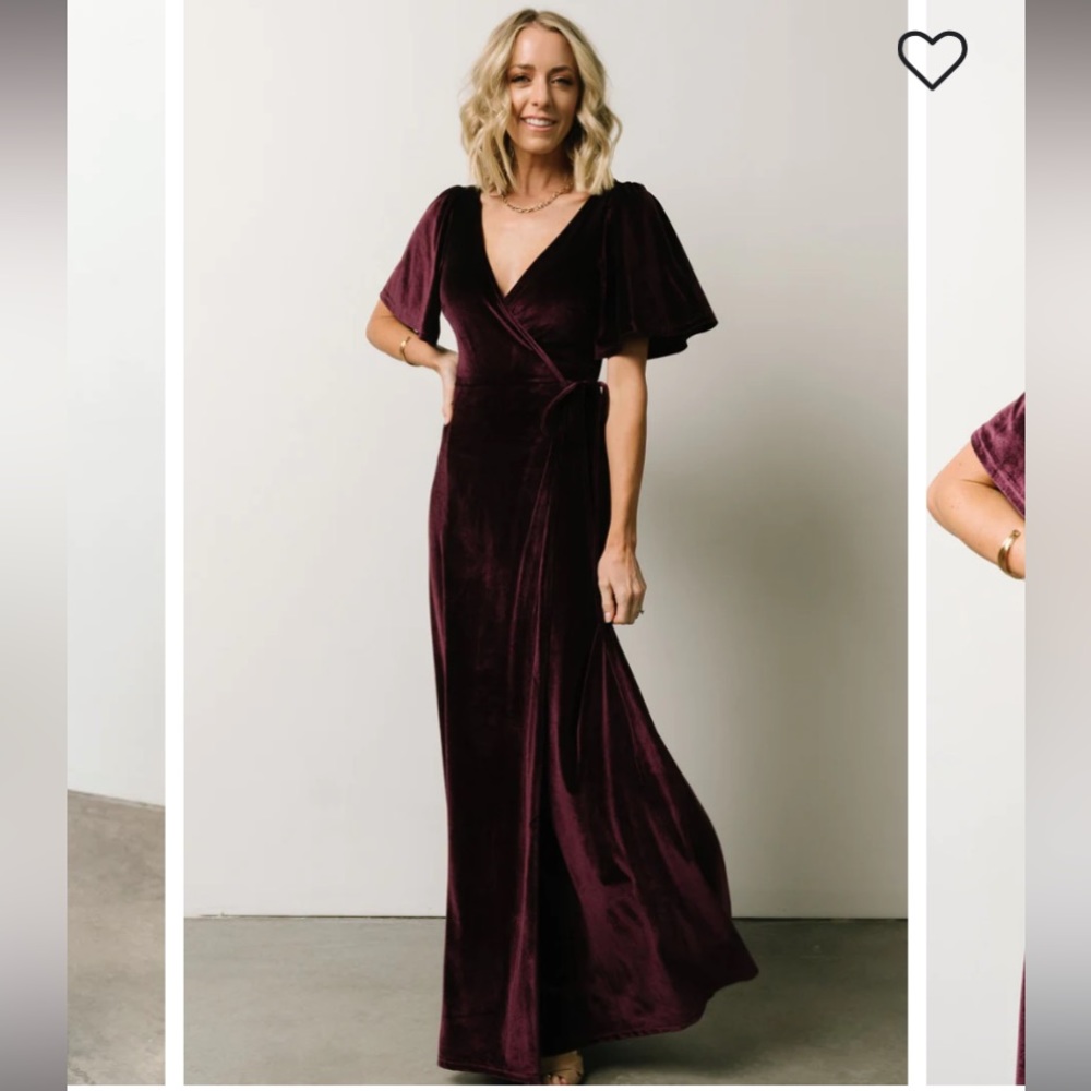 Baltic Born Meghan Velvet Wrap Maxi Dress